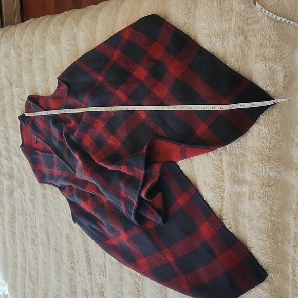 Hayes Plaid Sleeveles Long Vest one size - Picture 6 of 11